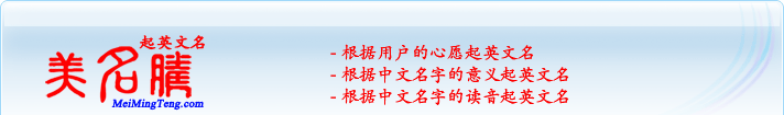 根據(jù)用戶的心愿起英文名；根據(jù)中文名字的意義起英文名；根據(jù)中文名字的讀音起英文名